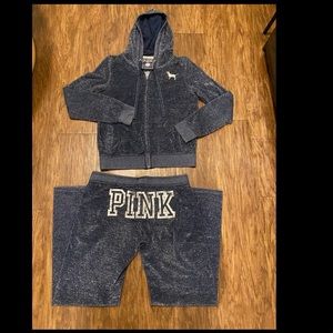 VS pink blue/silver sparkle track suit